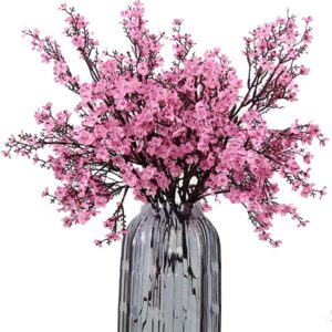 Jaky-global Babys Breath Orange Silk Artificial Flowers 6 Bundle European Fake Silk Plants Decor Wedding Party Farmhouse Decoration Bouquets Real - Image 11