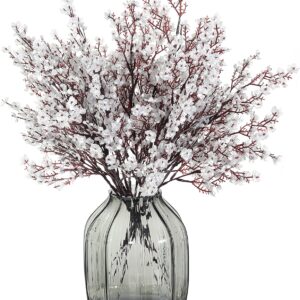 Jaky-global Babys Breath Orange Silk Artificial Flowers 6 Bundle European Fake Silk Plants Decor Wedding Party Farmhouse Decoration Bouquets Real - Image 16