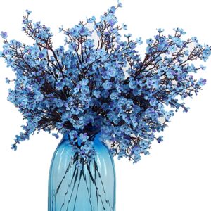 Jaky-global Babys Breath Orange Silk Artificial Flowers 6 Bundle European Fake Silk Plants Decor Wedding Party Farmhouse Decoration Bouquets Real - Image 17