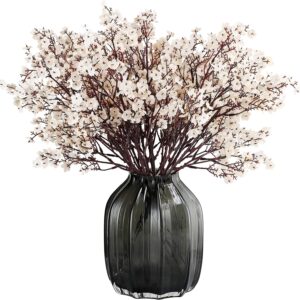 Jaky-global Babys Breath Orange Silk Artificial Flowers 6 Bundle European Fake Silk Plants Decor Wedding Party Farmhouse Decoration Bouquets Real - Image 18