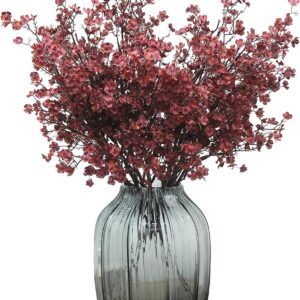 Jaky-global Babys Breath Orange Silk Artificial Flowers 6 Bundle European Fake Silk Plants Decor Wedding Party Farmhouse Decoration Bouquets Real - Image 26