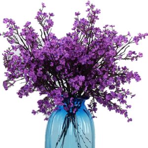 Jaky-global Babys Breath Orange Silk Artificial Flowers 6 Bundle European Fake Silk Plants Decor Wedding Party Farmhouse Decoration Bouquets Real - Image 28