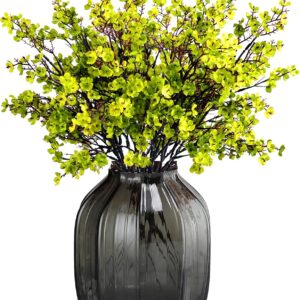 Jaky-global Babys Breath Orange Silk Artificial Flowers 6 Bundle European Fake Silk Plants Decor Wedding Party Farmhouse Decoration Bouquets Real - Image 30