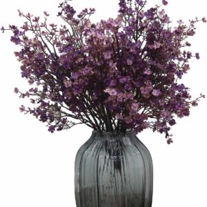Jaky-global Babys Breath Orange Silk Artificial Flowers 6 Bundle European Fake Silk Plants Decor Wedding Party Farmhouse Decoration Bouquets Real - Image 33