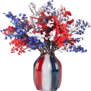 Jaky-global Babys Breath Orange Silk Artificial Flowers 6 Bundle European Fake Silk Plants Decor Wedding Party Farmhouse Decoration Bouquets Real - Image 36