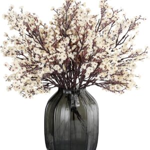 Jaky-global Babys Breath Orange Silk Artificial Flowers 6 Bundle European Fake Silk Plants Decor Wedding Party Farmhouse Decoration Bouquets Real - Image 39