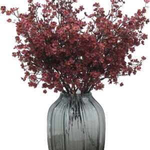 Jaky-global Babys Breath Orange Silk Artificial Flowers 6 Bundle European Fake Silk Plants Decor Wedding Party Farmhouse Decoration Bouquets Real - Image 40