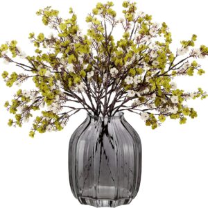 Jaky-global Babys Breath Orange Silk Artificial Flowers 6 Bundle European Fake Silk Plants Decor Wedding Party Farmhouse Decoration Bouquets Real - Image 43