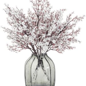 Jaky-global Babys Breath Orange Silk Artificial Flowers 6 Bundle European Fake Silk Plants Decor Wedding Party Farmhouse Decoration Bouquets Real - Image 44