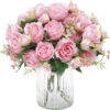 Light Pink Artificial Peony Flower Bouquet