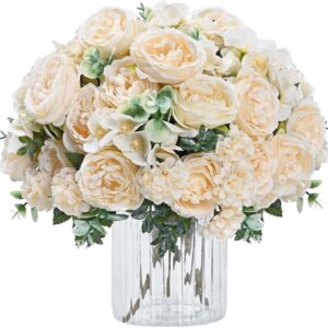 Light Pink Artificial Peony Flower Bouquet - Image 11