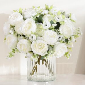 Light Pink Artificial Peony Flower Bouquet - Image 17