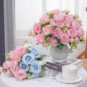 Light Pink Artificial Peony Flower Bouquet - Image 2