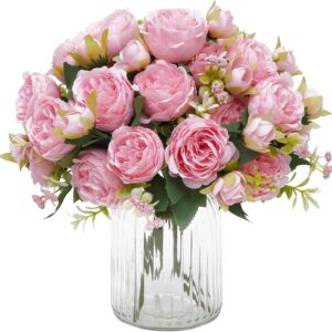 Light Pink Artificial Peony Flower Bouquet - Image 20