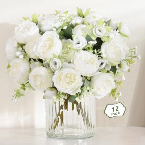 Light Pink Artificial Peony Flower Bouquet - Image 21