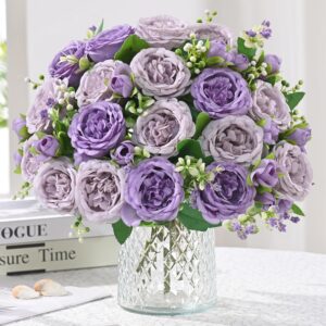 Light Pink Artificial Peony Flower Bouquet - Image 23