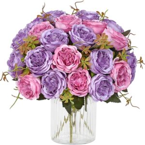 Light Pink Artificial Peony Flower Bouquet - Image 24