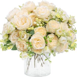 Light Pink Artificial Peony Flower Bouquet - Image 26