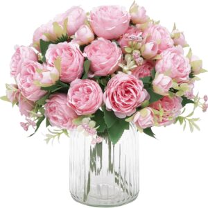 Light Pink Artificial Peony Flower Bouquet