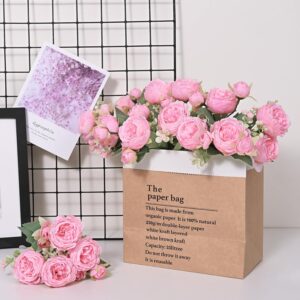 Light Pink Artificial Peony Flower Bouquet - Image 5