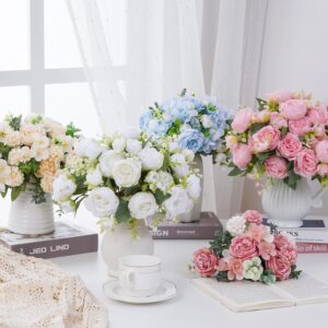 Light Pink Artificial Peony Flower Bouquet - Image 6