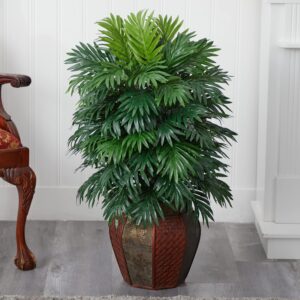 Nearly Natural Areca Palm With Vase Silk Plant, 38″ X 27″ X 25″ Product - Image 2