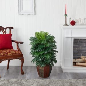Nearly Natural Areca Palm With Vase Silk Plant, 38″ X 27″ X 25″ Product - Image 6